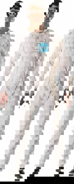 Series 68-2000 Non-Disposable Rain & Chemical-Resistant Coverall: White, Film Laminate